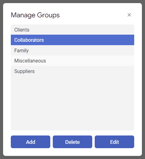 groups google sheets contact management