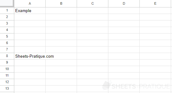 example sheets remove unused rows