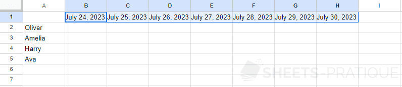 google sheets table dates persons date format