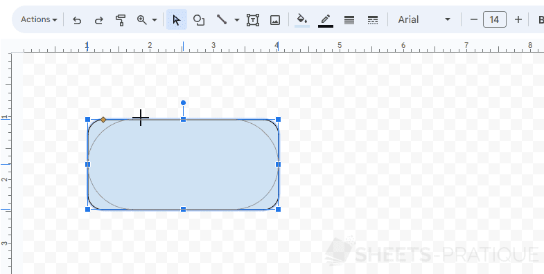 google sheets shape angles shapes