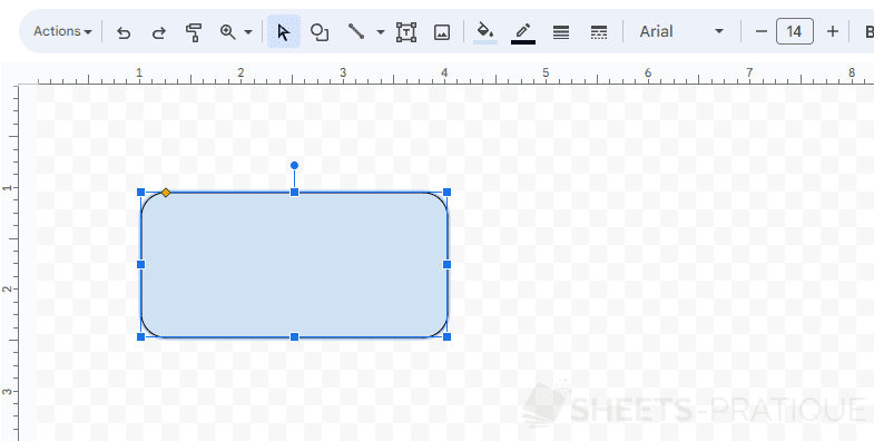 google sheets shape created shapes