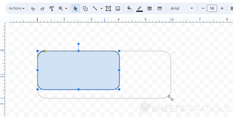 google sheets shape resize shapes