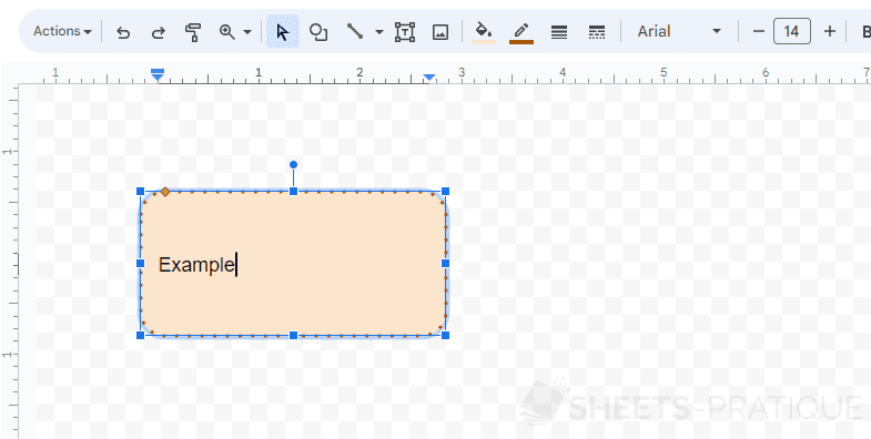 google sheets shape text shapes