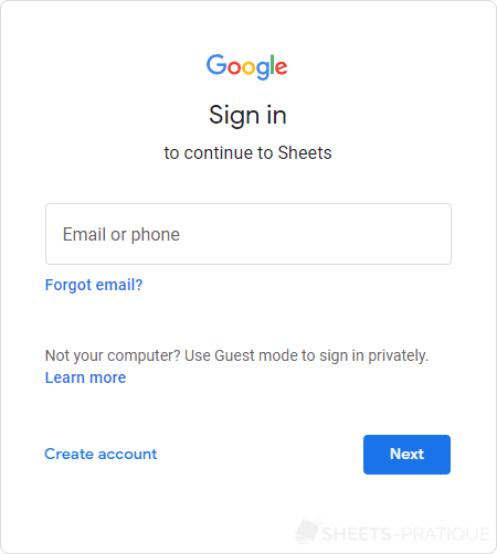google sign in start