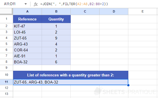 google sheets join filter function