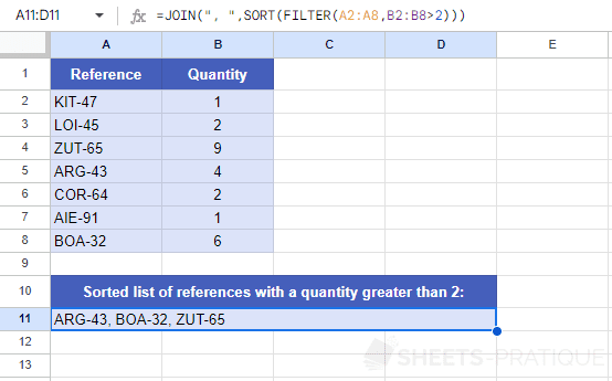 google sheets join filter sort function