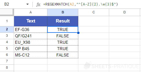 google sheets function regexmatch class shortcuts 2