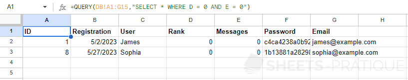 google sheets function query select where conditions